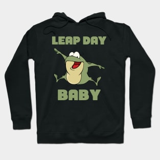 Leap Year Baby - February 29th Birthday - Leaping Frog Hoodie